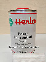 Концентрат красителя лютофен Weiss (белый) Герлак (Herlac) - для подкрашивания лаков, 1л, Германия