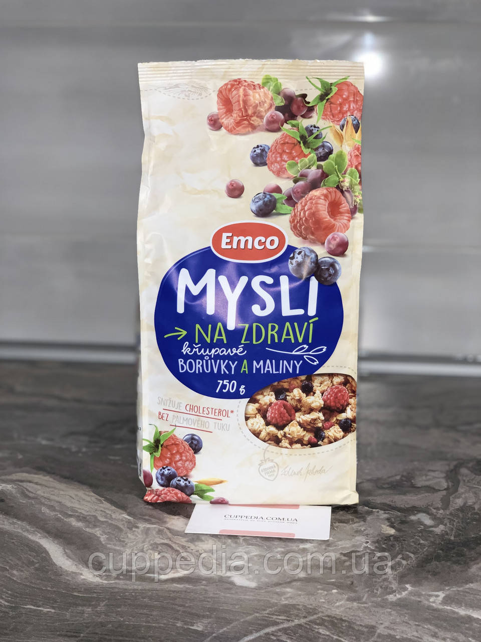 Мюслі Emco Crunchy Muesli з малиною і лохиною без пальмової олії 750 грм - фото 3 - id-p408899646