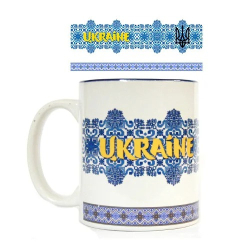 Чашка для чаю кераміка український візерунок