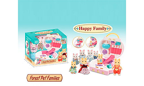 Будиночок - валіза з кодом pocket Happy Family - 2 фігурки, арт 20046 флоксовые тварини
