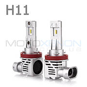 Комплект світлодіодних міні LED лед ламп M3 цоколь H11 (H8/H16) 55 W, світло 6500К