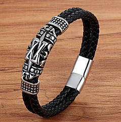 Браслет чоловічий шкіряний