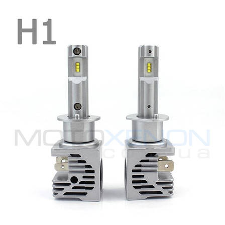 Світлодіодні міні LED лед лампи M3 цоколь H1 55W, світло 6500К, фото 1