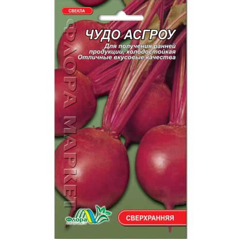 Насіння Буряк Диво Асгроу кругла темно-бордова надрання 2 г