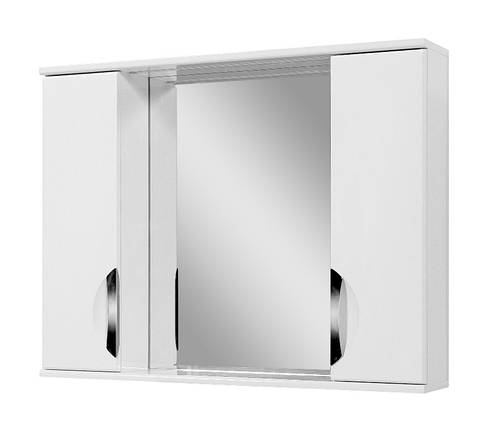 Дзеркальна шафа для ванної кімнати 90 см "Alveus" з підсвіткою, фото 1