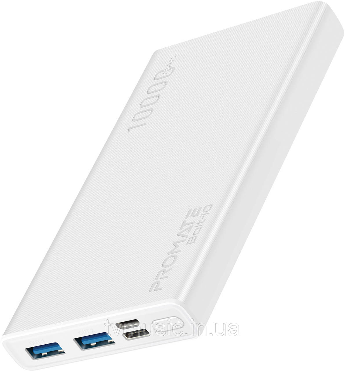 Повербанк Promate Bolt-10 10000 mAh White, фото 1