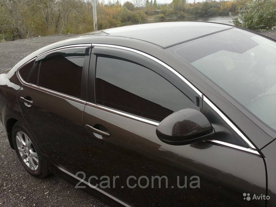 Вітровики з хромом MAZDA 6 2008+