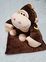Іграшка подушка плед 3 в 1 Мавпа Chocolate