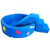 Сухий круглий басейн з гіркою 150х40 см