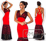 Красиве вечірнє елегантне обтисле довге плаття-рибка. Арт-2618/23, фото 2