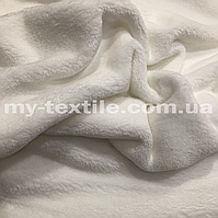 Махровая ткань (Велсофт) полированная двухсторонняя ширина 180 см Белый