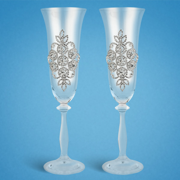 Весільні фужери "Кристали 1" Swarovski, 2 шт (арт. KC-010)