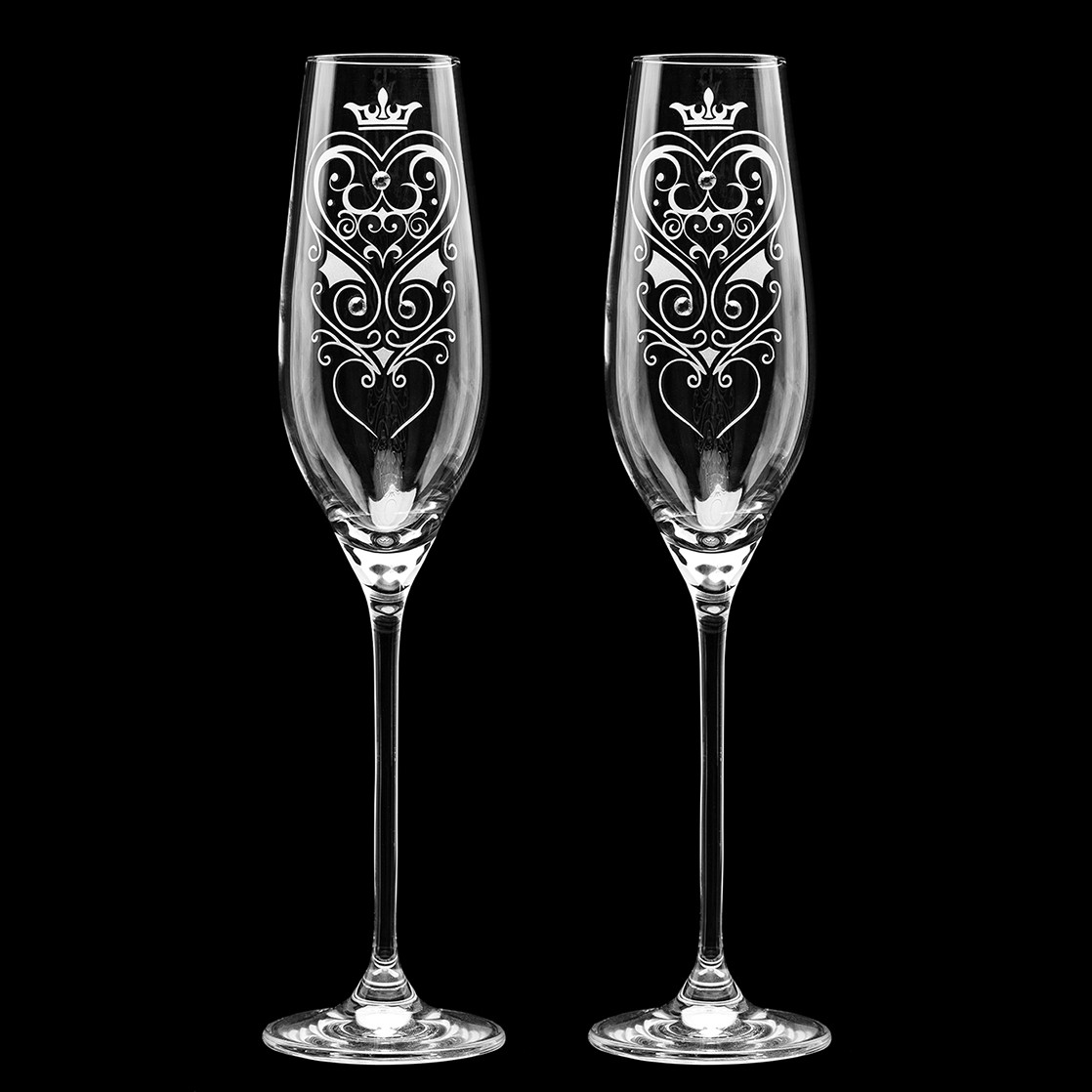 Весільні фужери Swarovski, 2 шт (арт. S11)