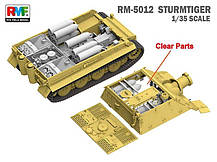 Sturmtiger. Збірна модель (з інтер'єром) в масштабі 1/35. RFM RM-5012, фото 4
