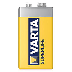 Батарейка Varta Superlife 6F22 Zinc-Carbon 9V Krona, Yellow