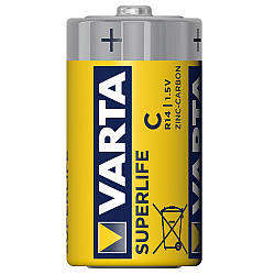 Батарейка Varta Superlife C R14 1.5V Zinc-Carbon, Yellow