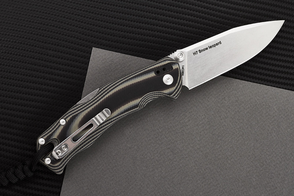 Ніж складаний H7 Snow Leopard від Real Steel з міцною, легкою в заточенню стали