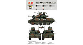 M551 Sheridan збірна модель танка 1/35 RFM 5020, фото 4
