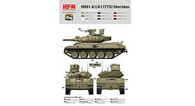 M551 Sheridan збірна модель танка 1/35 RFM 5020, фото 5