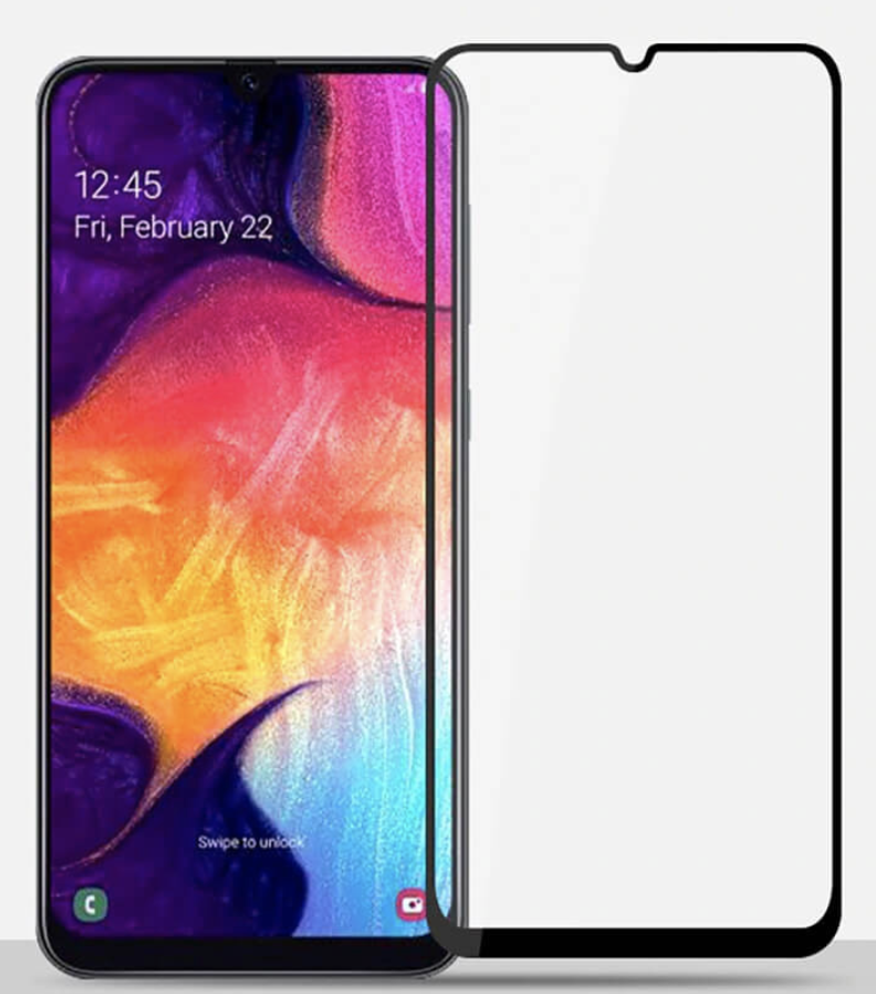 Захисне скло для Samsung A307/ A30S, Full Glue 6D, колір чорний, фото 1
