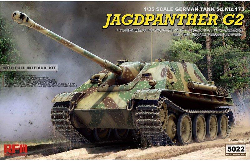 Jagdpanther G2 з повним інтер'єром і робочими траками. Збірна пластикова модель RFM RM-5022