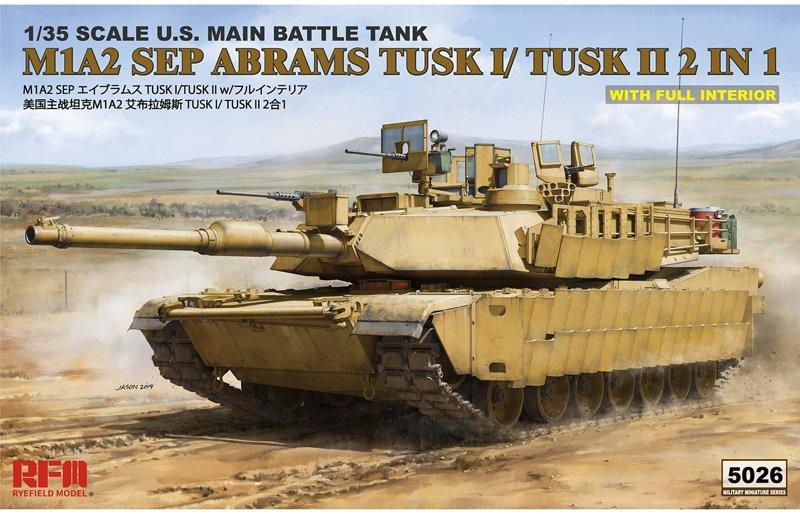 M1A2 TUSK I/TUSK II збірна модель американського танка ABRAMS. RFM RM-5026
