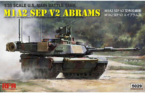 M1A2 SEP V2 ABRAMS. Збірна пластикова модель американського танка в масштабі 1/35. RFM 5029, фото 1