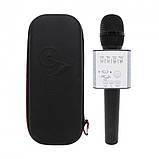 Безпровідний мікрофон караоке з динаміками з чохлом Bluetooth USB Q9 Black (iTMQ7B), фото 2