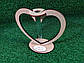 Дерев'яна підставка у вигляді серця для квітів з колбою, фото 2