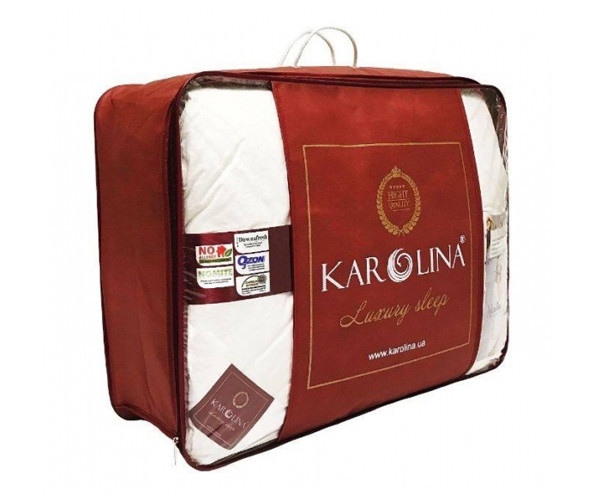 Ковдра пухова 200х220 100% білий пух касетна Luxury Sleep KAROLINA