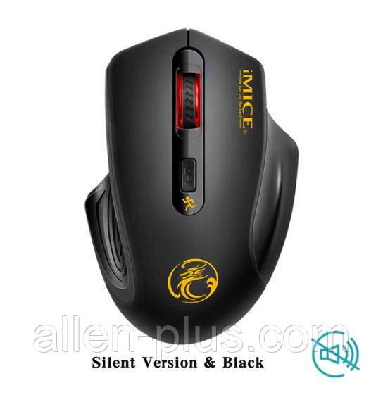 Миша бездротова iMICE безшумна ергономічна 2000 DPI USB 2.4 G wireless BLACK