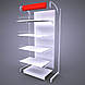 Односторонній торговий стелаж з 5 полицями GOLDISPLAY, фото 4