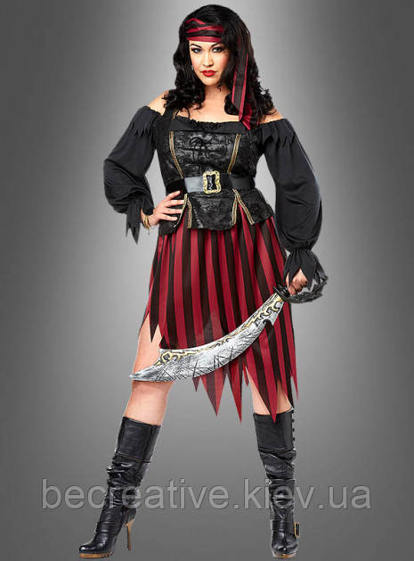 Карнавальний костюм пірата жіночий XXL