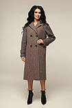 Жіноче пальто демісезонне В-1232 Вовна пальтова W7-8232, фото 3