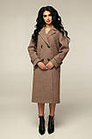 Жіноче пальто демісезонне В-1232 Вовна пальтова W7-8232, фото 7
