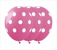 Кульки повітряні з малюнком поштучно Рожевий горох 12" (30см)