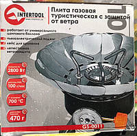 Горелка газовая туристическая с защитой от ветра Intertool