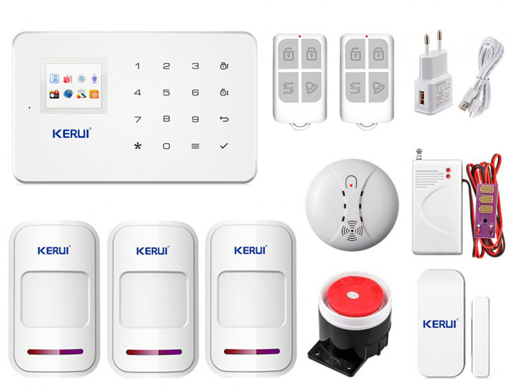 Комплект бездротовий gsm сигналізації Pro для 2-кімнатної квартири Kerui G18