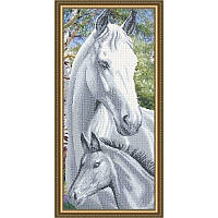 Схема для вышивки бисером Лошадь с жеребёнком
