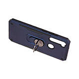 Ударостійкий чохол SG Ring під магнітний тримач для Xiaomi Redmi Note 8 з підставкою — темно-синій, фото 2