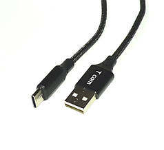 Шнур шт.USB-A - шт.USB-C, 1м, чорний, 5-1203BK