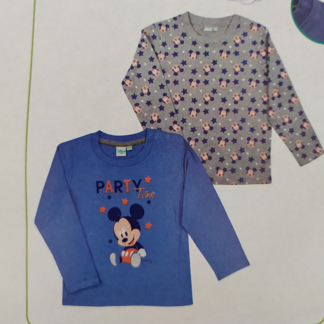 Реглан для хлопчика синій і сірий Mickey Mouse Disney baby р.62/68см, фото 1