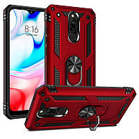Ударостійкий чохол Serge Ring під магнітний тримач для Xiaomi redmi 8/8A — червоний