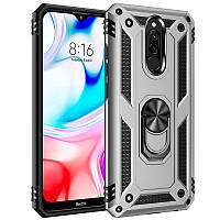 Ударостійкий чохол Serge Ring під магнітний тримач для Xiaomi redmi 8/8A — сірий