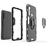 Ударостійкий чохол Transformer Ring під маг. держ. для Xiaomi Redmi Note 8 — сірий, фото 5