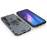 Ударостійкий чохол Transformer Ring під маг. держ. для Xiaomi Redmi Note 8 — сірий, фото 4
