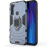Ударостійкий чохол Transformer Ring під маг. держ. для Xiaomi Redmi Note 8 — сірий, фото 6