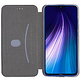Шкіряний чохол книжка Classy для Xiaomi Redmi Note 8T, червона чохол-книжка магнітна з візитницею, фото 4