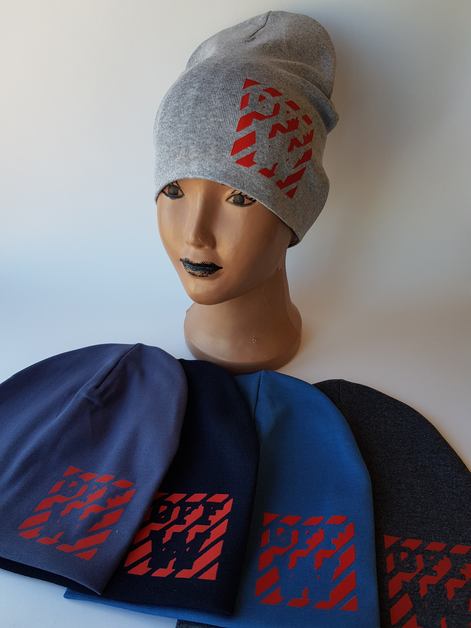 Шапка трикотажная для мальчика двойная р 50-52