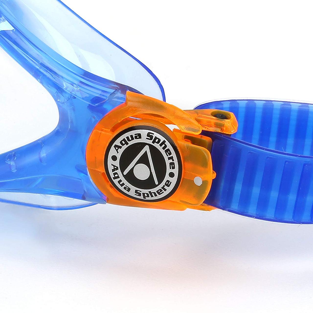 Очки для плавания Aqua Sphere Kayenne Junior (Синий-оранжевый; линзы прозрачные) - фото 4 - id-p88890083
